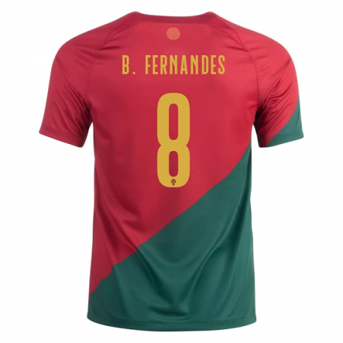 Portugal B.Fernandes 8 Fodboldtrøjer Hjemmebanesæt World Cup 2022 Kort ærmer Portugal B.Fernandes 8 Fodboldtrøjer Hjemmebanesæt World Cup 2022 Kort ærmer